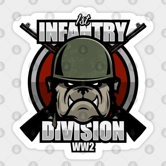 WW2 1st Infantry Division Sticker by TCP